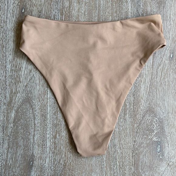 SKIMS Signature Swim Bandeau Bikini Top & Mid Waist Bottom Orche Bottom Size S - Picture 7 of 8